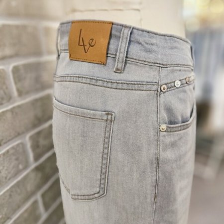 그레이 리벳 데님 팬츠
