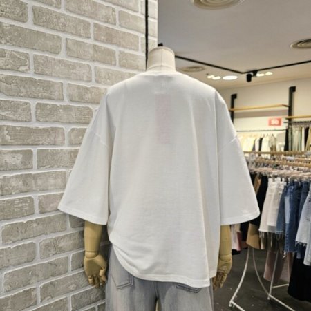 진주 장식 루즈핏 티셔츠