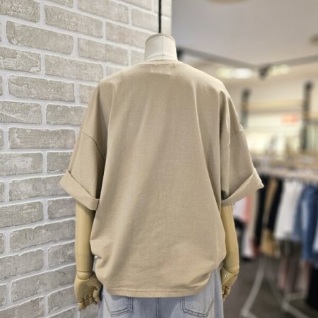 진주 장식 루즈핏 티셔츠