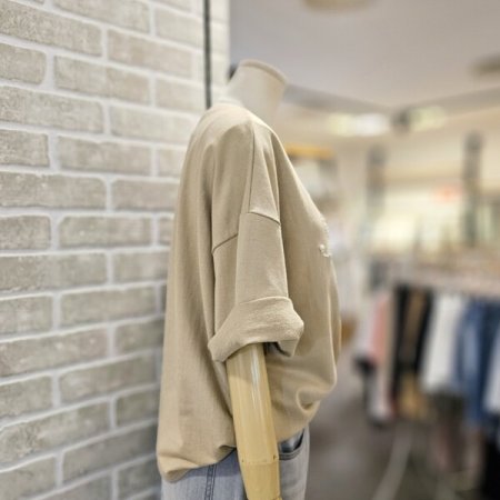 진주 장식 루즈핏 티셔츠