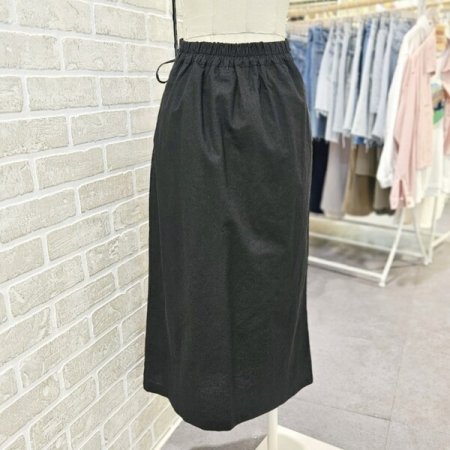 끈 장식 슬릿 스커트