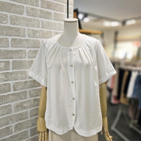 라운드 금속 블라우스