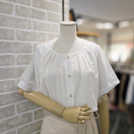 라운드 금속 블라우스