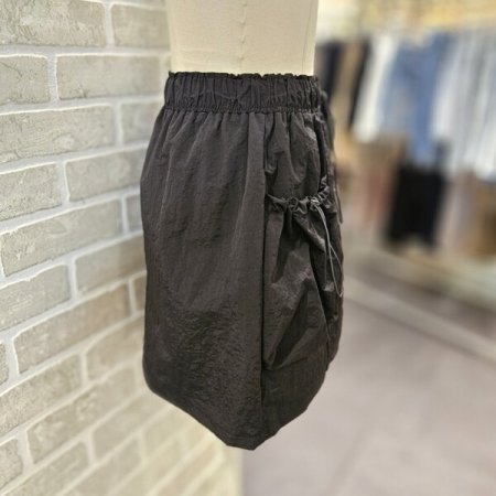 스트링 미니 카고 스커트