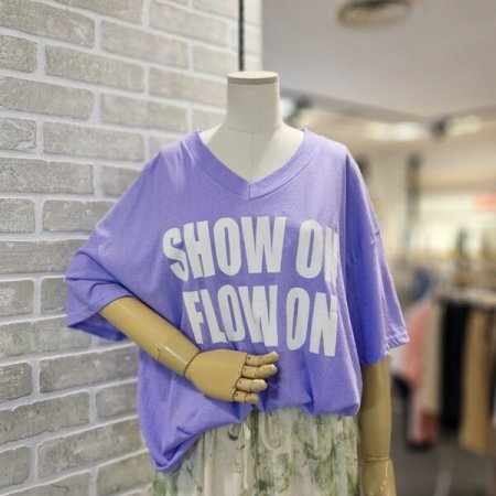 브이넥 피그먼트 티셔츠