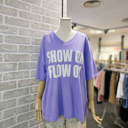 브이넥 피그먼트 티셔츠