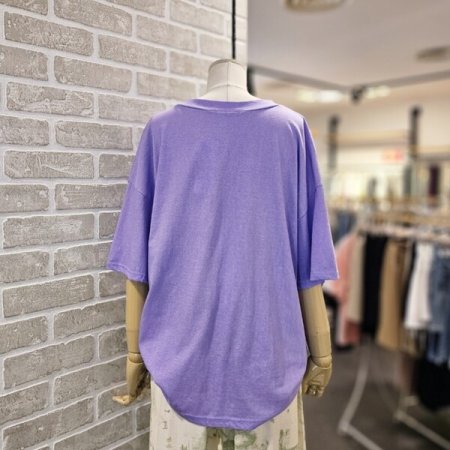 브이넥 피그먼트 티셔츠