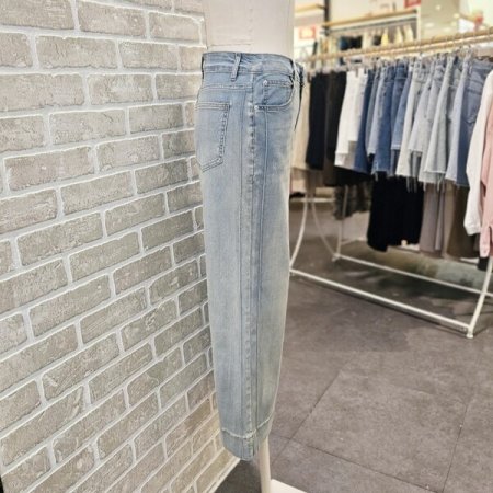 8부 스판 데님 팬츠