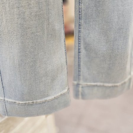 8부 스판 데님 팬츠