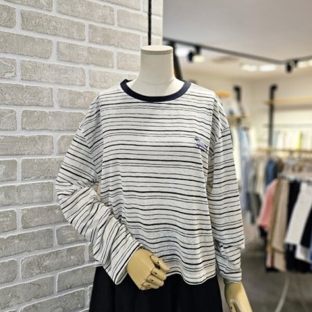 스트라이프 크롭 티셔츠