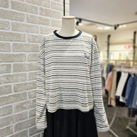 스트라이프 크롭 티셔츠