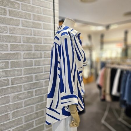 나염 칠부 소매 남방