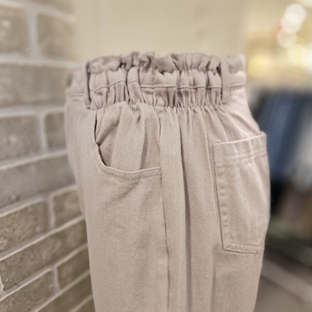 셔링 와끼 밴딩 팬츠