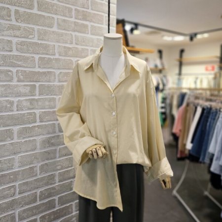 루즈핏 버튼 남방