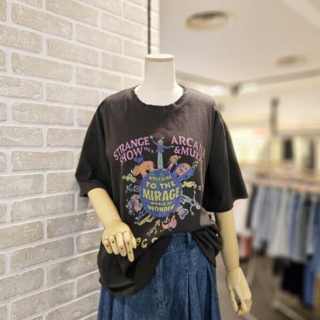 피그 워싱 나염 티셔츠