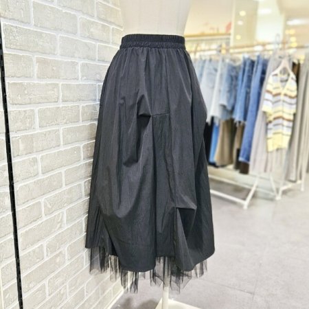 샤 레이어드 스커트