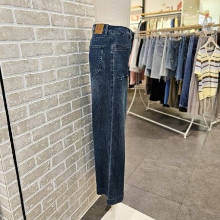 와이드 스판 데님 팬츠