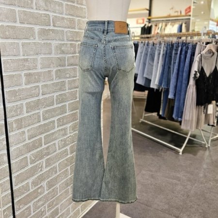 부츠컷 절개 데님 팬츠