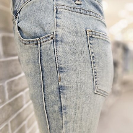 부츠컷 절개 데님 팬츠