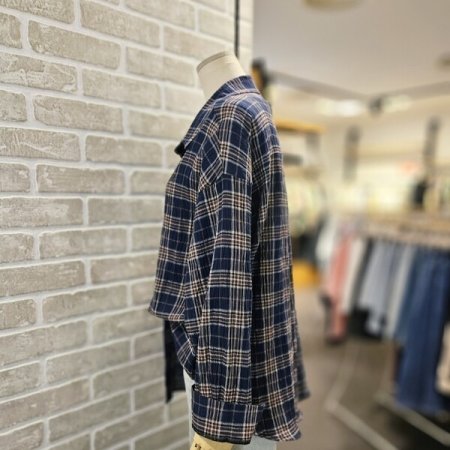 요루 체크 긴팔 남방