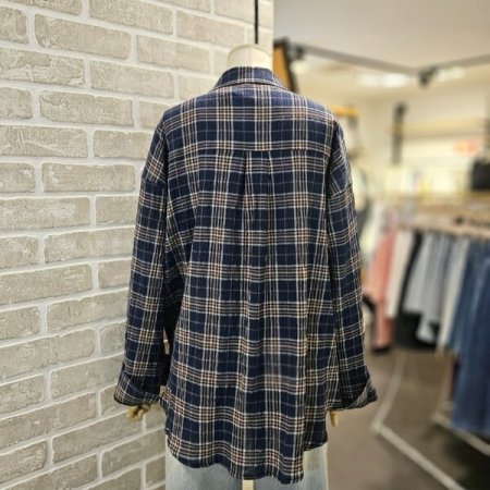 요루 체크 긴팔 남방