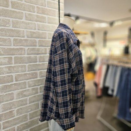 요루 체크 긴팔 남방