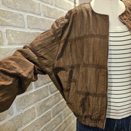 홑겹 주름 점퍼