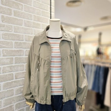 셔링 카라 집업 점퍼