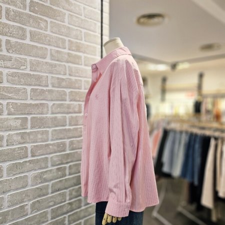 자수 스트라이프 남방