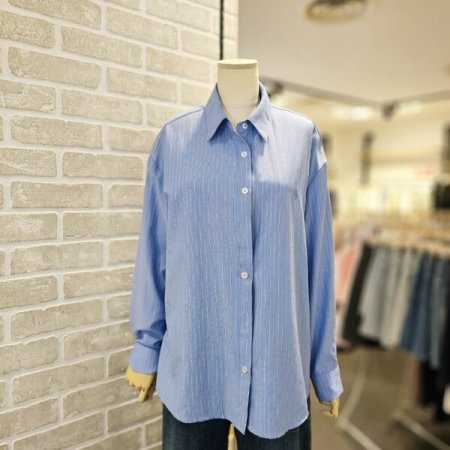 자수 스트라이프 남방