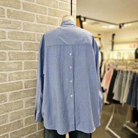 자수 스트라이프 남방