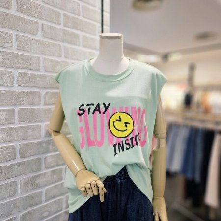 나염 이중 티셔츠