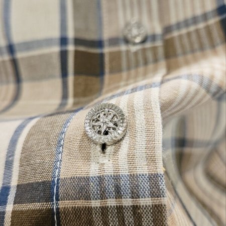 뒷 넥 끈 체크 남방