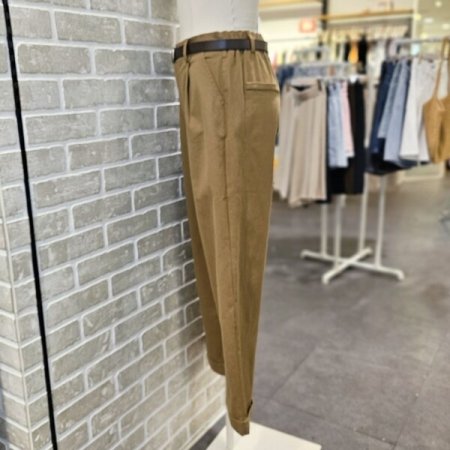 밑단 커프스 일자 통 팬츠