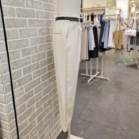 밑단 커프스 일자 통 팬츠