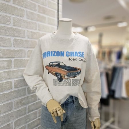 나염 크롭 티셔츠