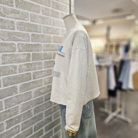 나염 크롭 티셔츠