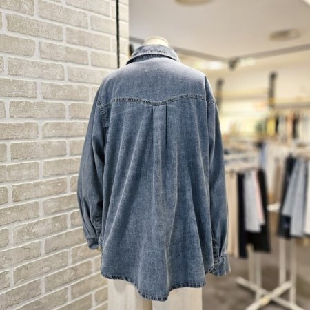 아웃 포켓 데님 남방