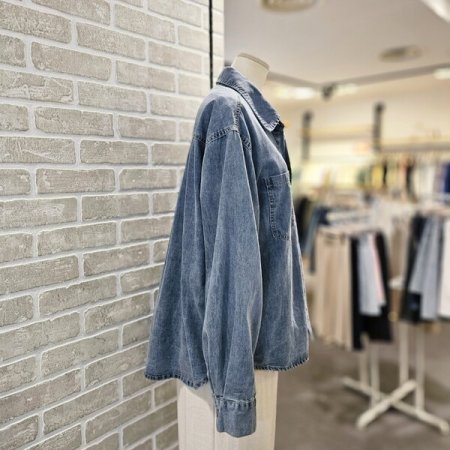아웃 포켓 데님 남방