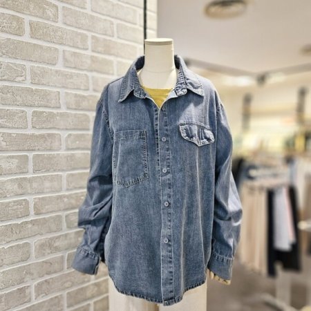 아웃 포켓 데님 남방