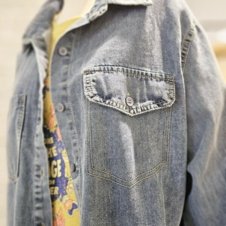 아웃 포켓 데님 남방