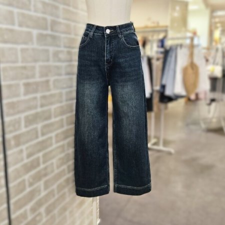 9부 스판 데님 팬츠