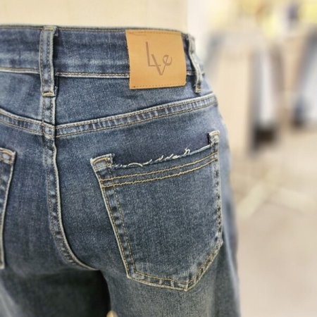 9부 스판 데님 팬츠