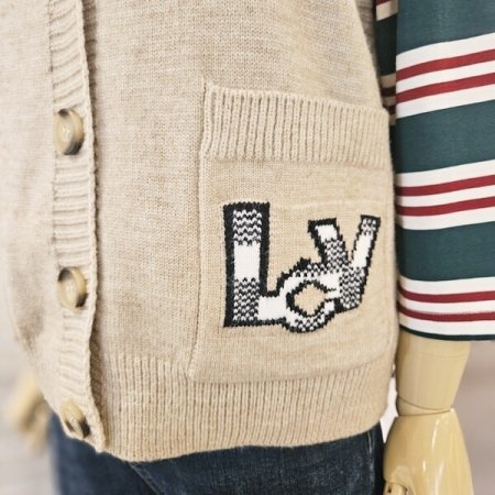 포켓 자카드 니트 베스트