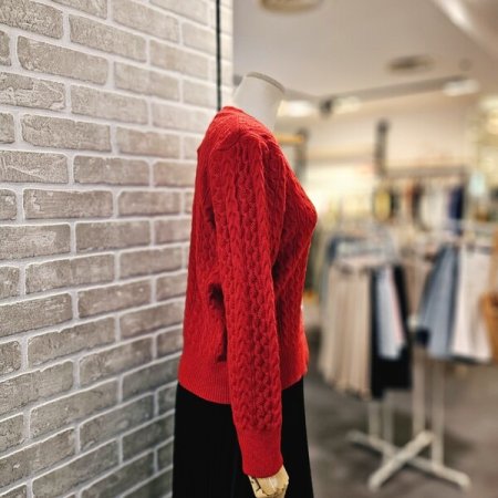 라운드넥 하트 단추 가디건