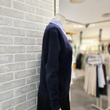 카라 배색 포인트 가디건