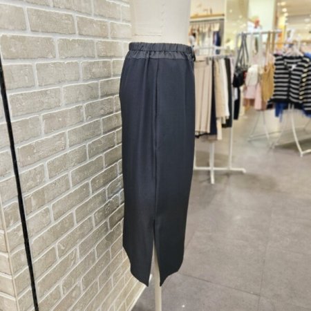 오비 배색 H라인 스커트