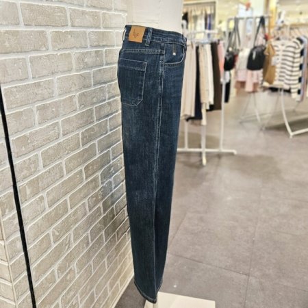 세미 와이드 데님 팬츠