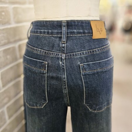 세미 와이드 데님 팬츠