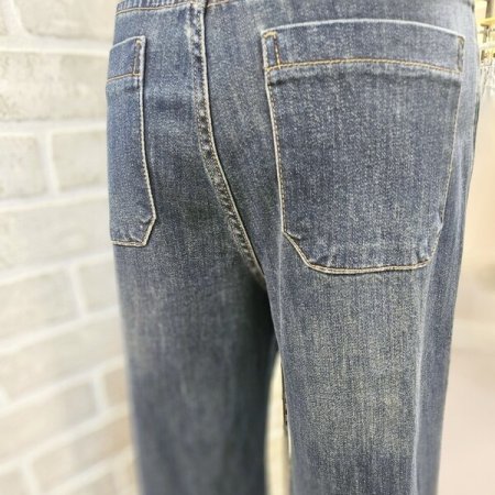 세미 와이드 데님 팬츠